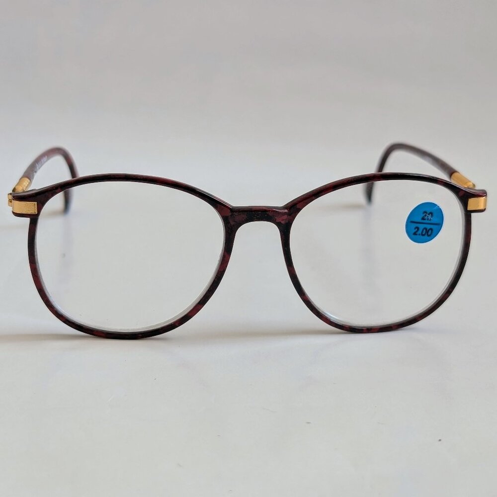 NWT Vintage 90's PC Round Combo Frame Reading Glasses (S. Black)
